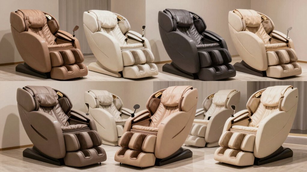 beige massage chairs stylish pain relief