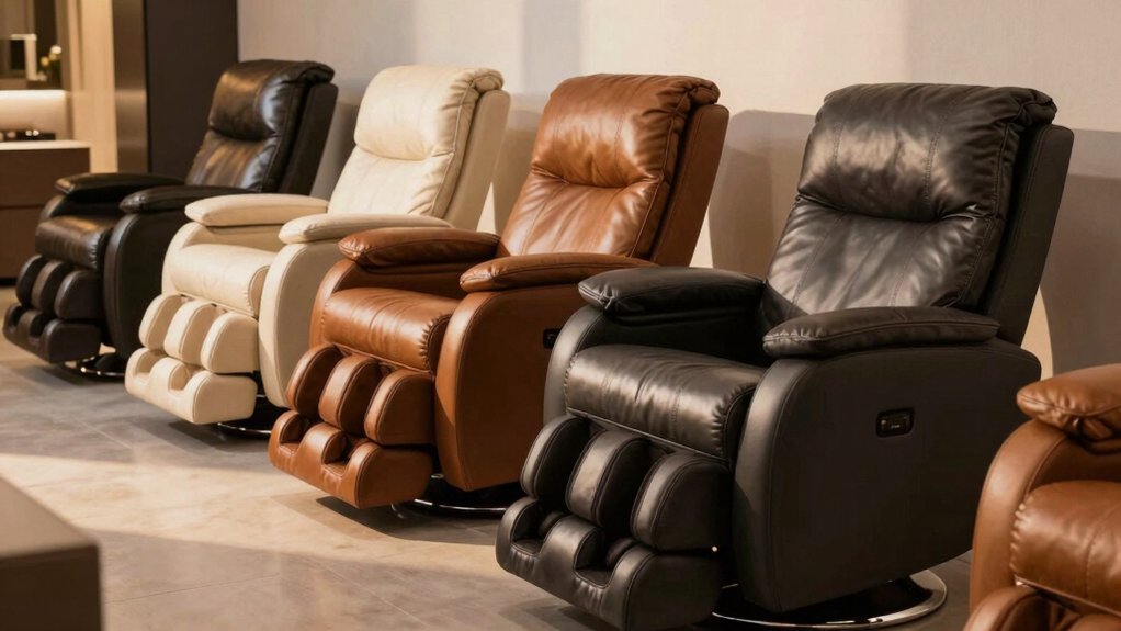 luxury swivel recliners with massage