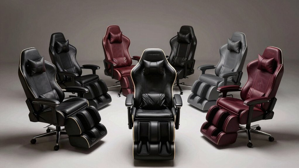 massage gaming chairs with footrest
