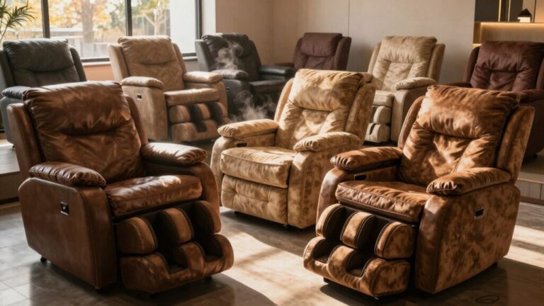 oversized recliners heat massage stress melting