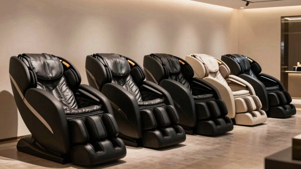 stress relieving black massage chairs