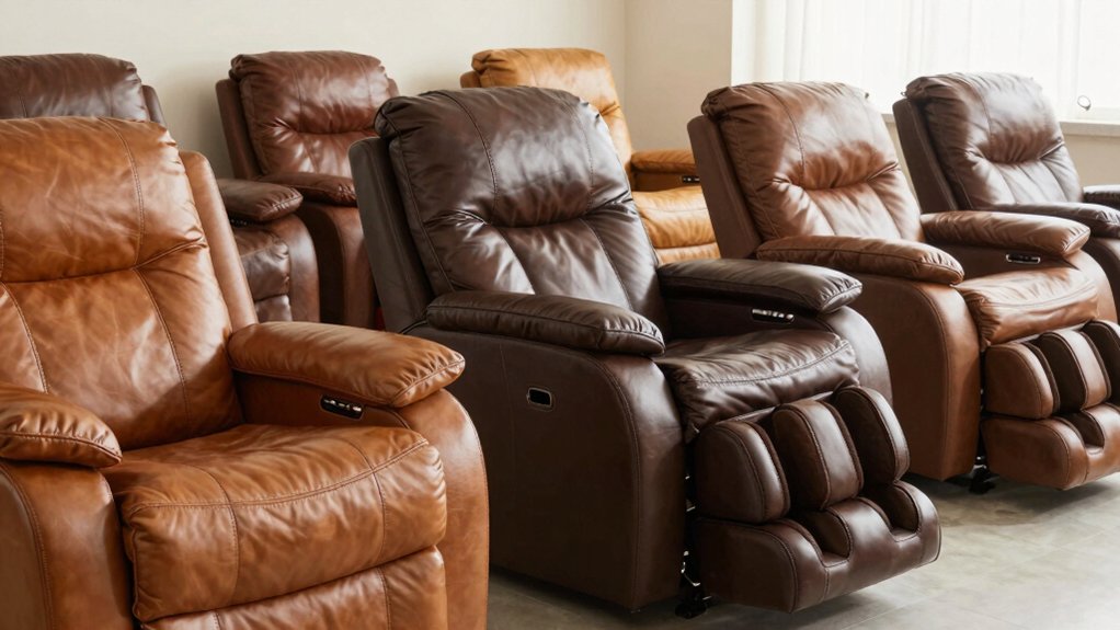 stress relieving leather massage recliners